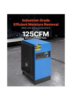 VEVOR Compressed Air Dryer, 125CFM Refrigerated Air Dryer, 110-120V Industrial Refrigerated