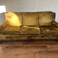 Vintage Chartreuse Sofa