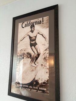 Vintage California Framed Poster