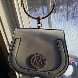 Mia Farrow White Handbag 