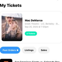 Mac Demarco Tickets UC Berkley 