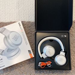 JBL headphones, Live 460 NC, Wireless, Color White, BRAND NEW 