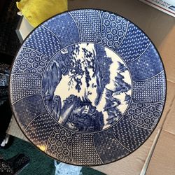 Set of 5 Rare 14" Vintage Japanese Porcelain Chargers - Sun Studio