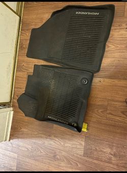 Floor Mats Heavy Duty All Weather Black Rubber 5pc Set
