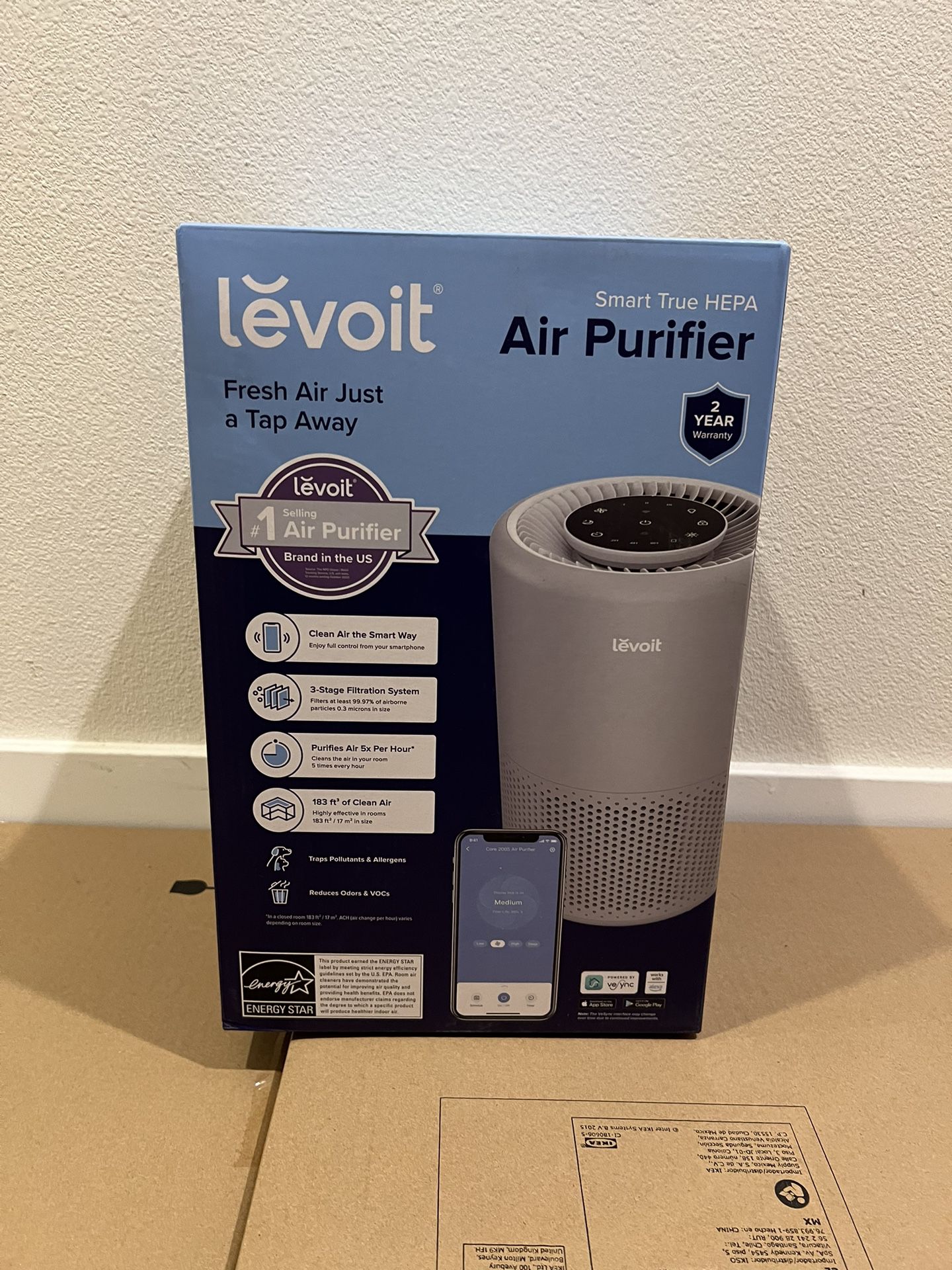 Brand New levoit smart True HEPA air Purifier - Core 200S Series