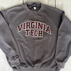 Vintage Jansport VT Virginia Tech Pullover Sweatshirt Men’s Medium Maroon