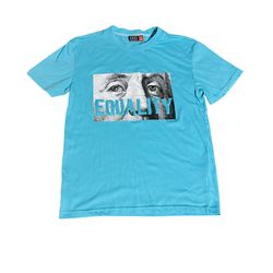 Huge Sz S Men Graphic Tee shirt Blue