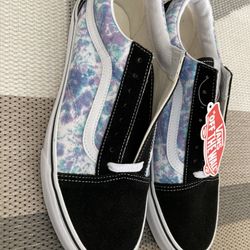 vans shoes men 9.5 Woman 11  Multi Color Low Top Tie-Dye
