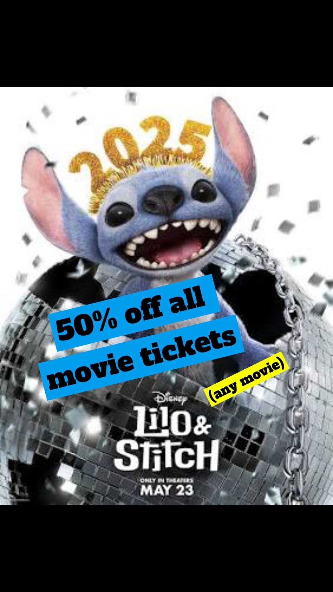 50% Off All Cinemark Movie Tickets