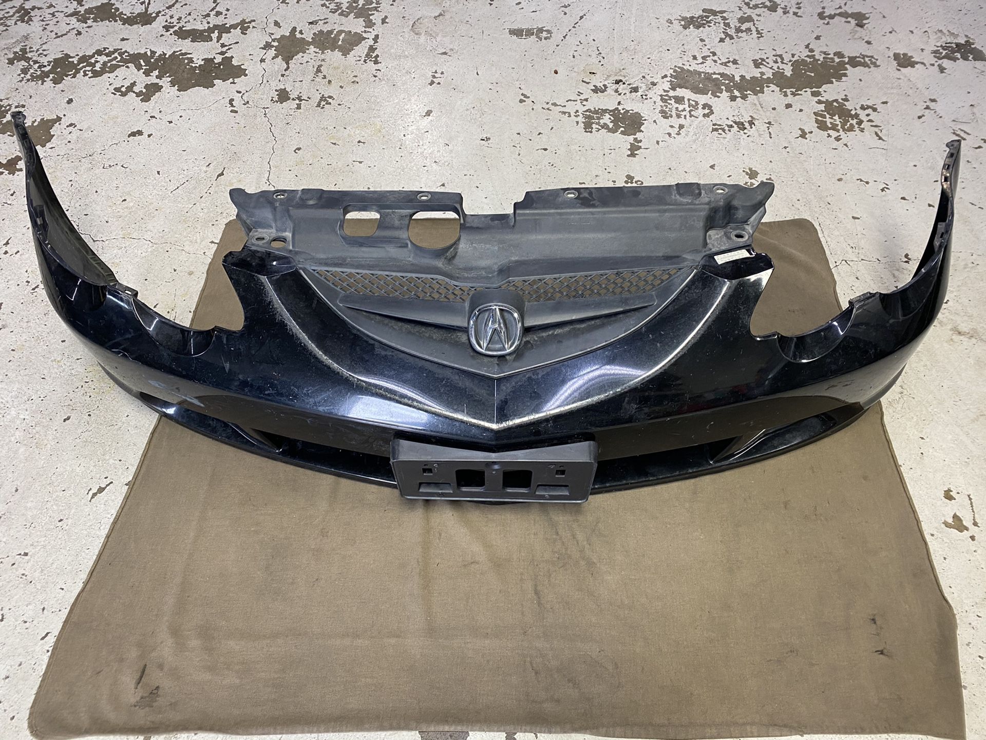 2002 2003 2004 Acura RSX Type-S Front Bumper Cover & Beam Reinforcement *B92P Black*