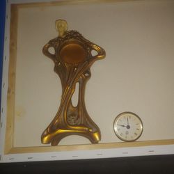 Art Nouveau Style Woman Repro Mantel Clock