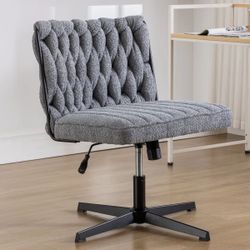 Armless Stationary Office Chair – No Wheels, Ergonomic Desk Chair