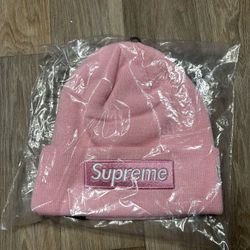 Pink Box Logo Beanie 