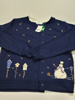 Vintage Shenanigans Button Up Holiday Sweater