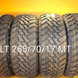 4 New Tires For Sale 265/70/17 LT MT 10ply Mud Terrain We Service Motorcycle Tires