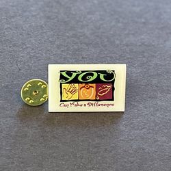 You can make a Difference” Metal Enamel Lapel Pin  