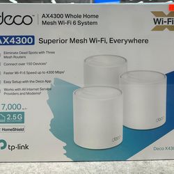 TP-Link Deco AX4300 Pro Wi-Fi 6 Whole Home System, 3pk