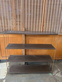Mid Century Modern Metal Book Shelf Garden Pot Plant Shelf
