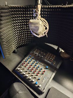 MIXER ALESIS MULTIMIX8 USBFX, mic and studio sound isolation / reflector filter