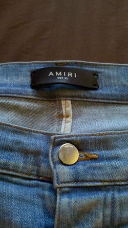 Amiri jeans mx2 green army patch