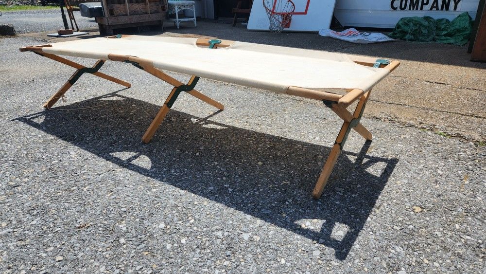 Vintage Military Folding Camping Cot