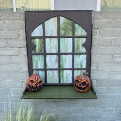 Gothic stained glass shelf wall hanger