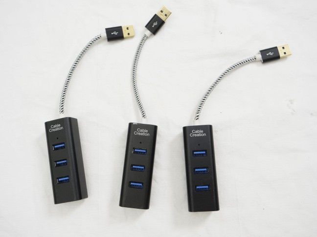 3x Cable Creation 4 Port USB Type Data Hub, 3x included.