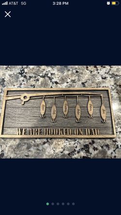 Hooked On Dad Sign (Fathers Day)