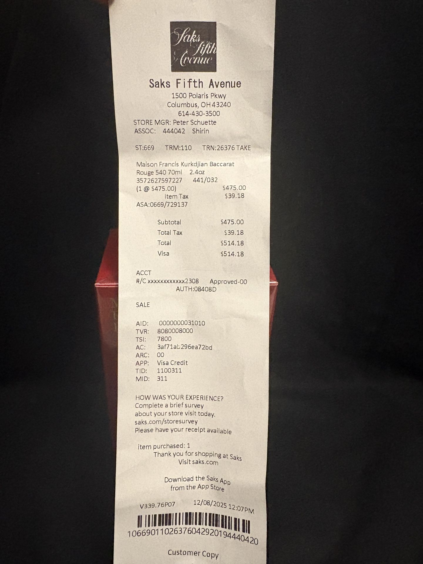 Maison Francis Baccarat Rouge 540