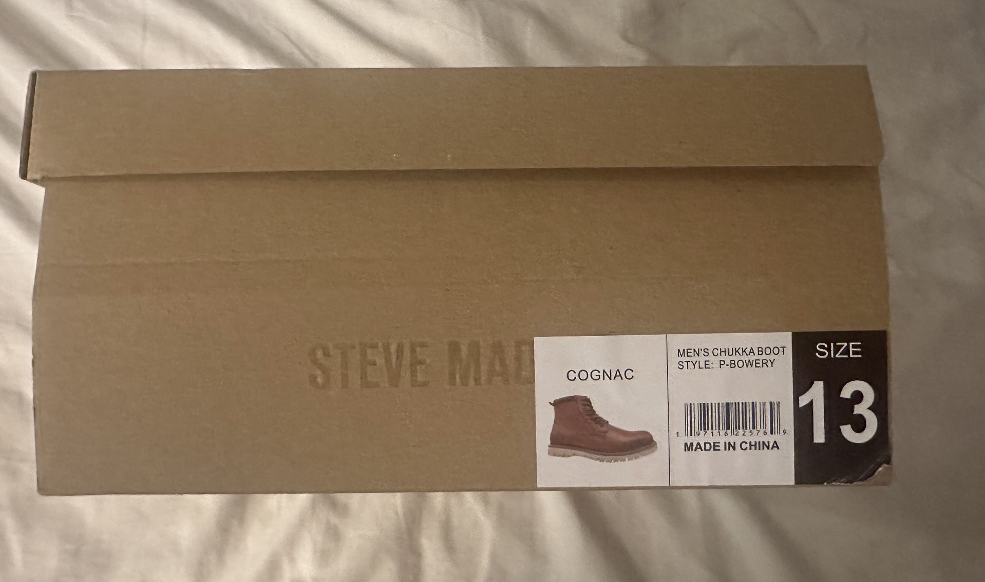 Steve Madden Men's P Bowery Lace Up Side Zipper All Day Wear Chukka Boot Size 13