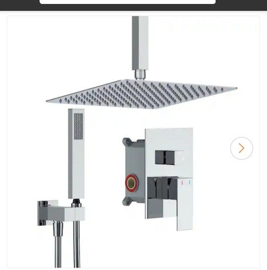 Luxury Dual Heads Sturdy Shower System Concealed In Brushed Nickel