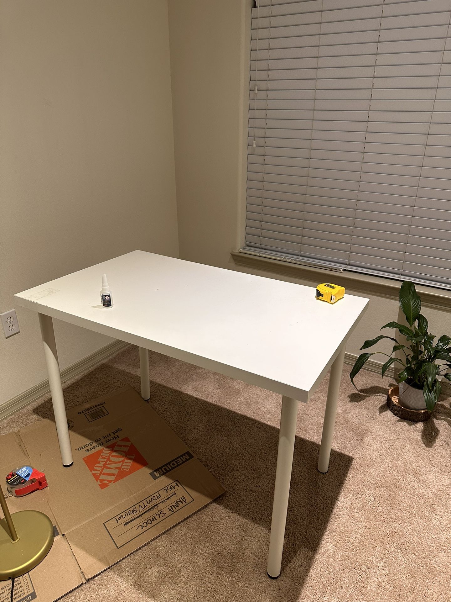 White Work Desk Or Study Table