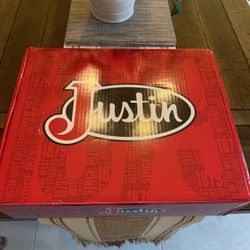 Justin Black Cowboy Boots Size 9.5 Men’s