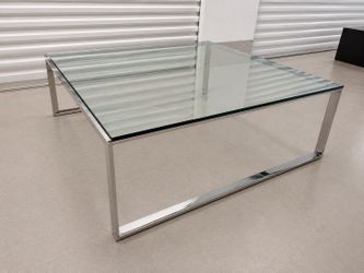 Coffee Table by Grafton furniture with Glass Top Chrome Base