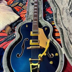 (New) Gretsch Guitar G5427TG Electromatic Hollowbody Single-Cut With Bigsby Limited-Edition Electric Guitar Midnight Sapphire