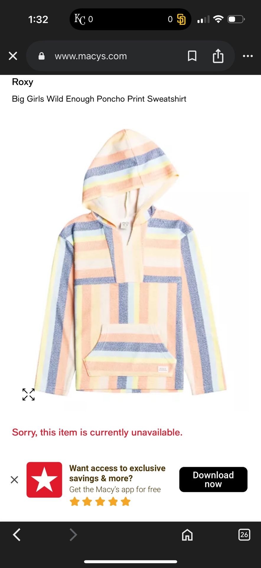 Roxy Girls Poncho