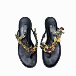 prada leather sandals