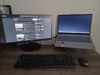 Laptop + Monitor + Keyboard + Mouse