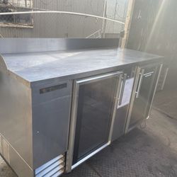 Used True TBB-3G-S Back Bar Cooler With Glass Doors