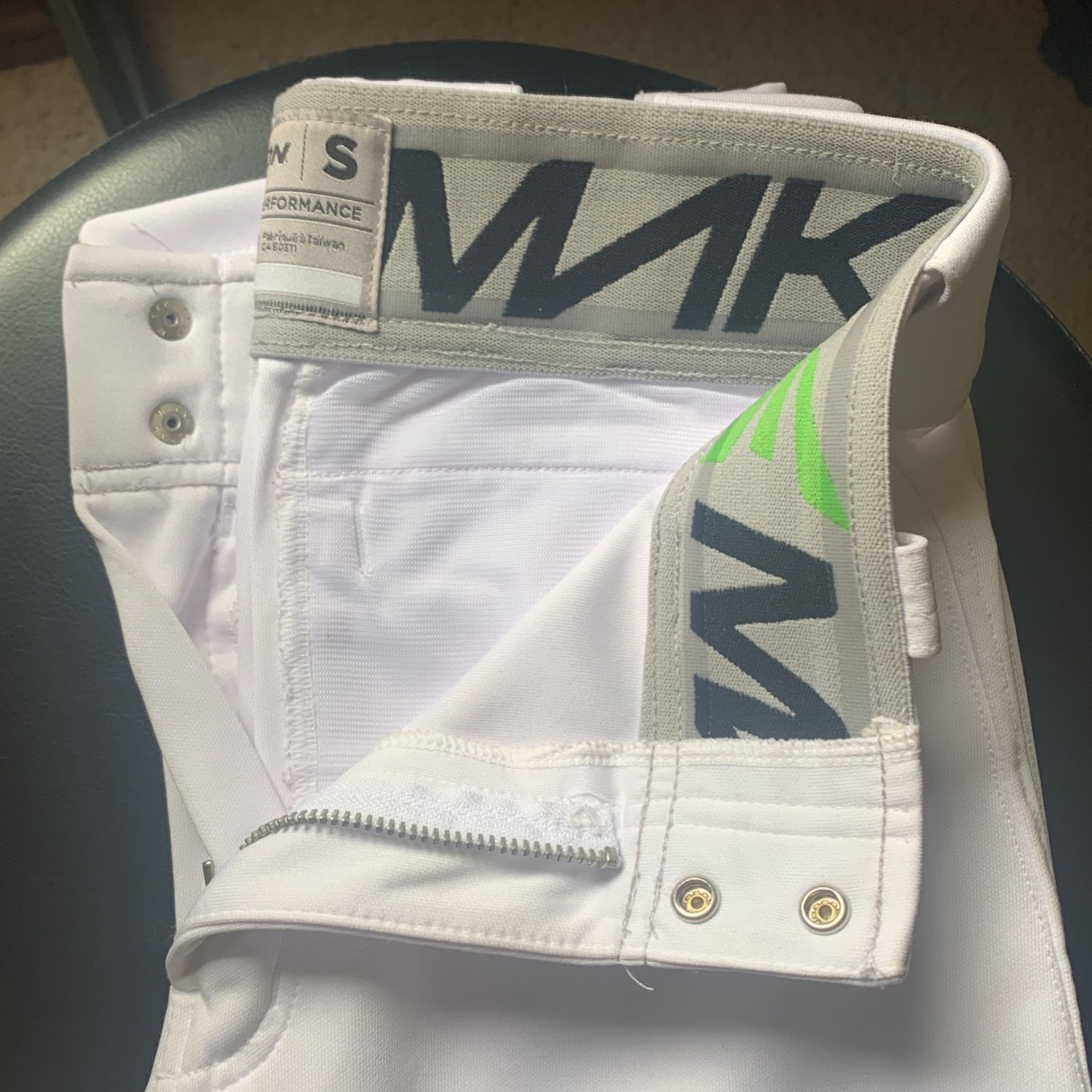 Easton Mako 2 Solid White Baseball Pants Size Small