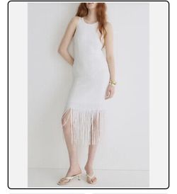 J Crew White Sequins Dress