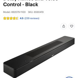 New Bose Smart Soundbar