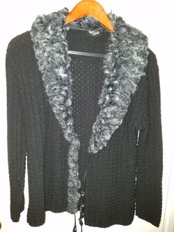 Women black cardigan jacket size S