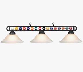 Pool Table Light Fixture w/ Billiard Balls