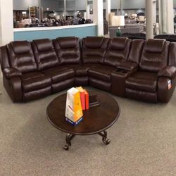 Vacherie Chocolate Reclining Sectional / couch /Living room set
