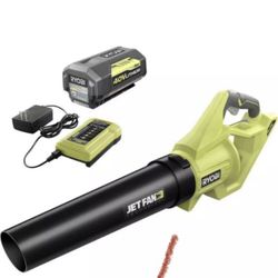 RYOBI Variable Speed Leaf Blower 110 MPH 500 CFM 40 Volt Battery and Charger