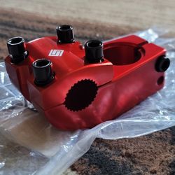 NEW Bicycle Bmx Threadless Stem Anodized Red