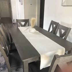 Six seat dining table