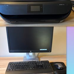 Computer Monitor + Printer 