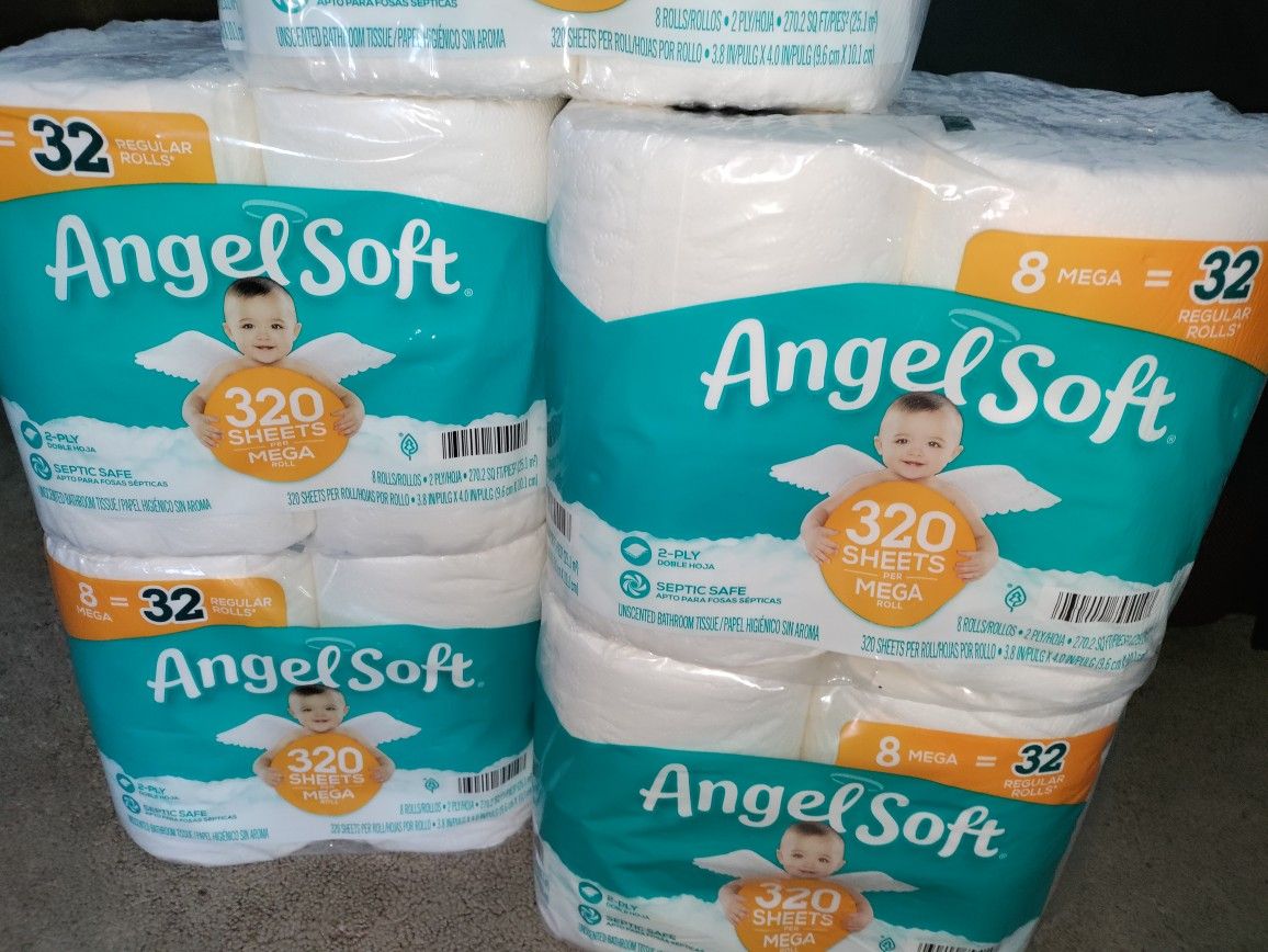 Angel Soft Toilet Paper! 8 Mega=32 Regular Rolls!